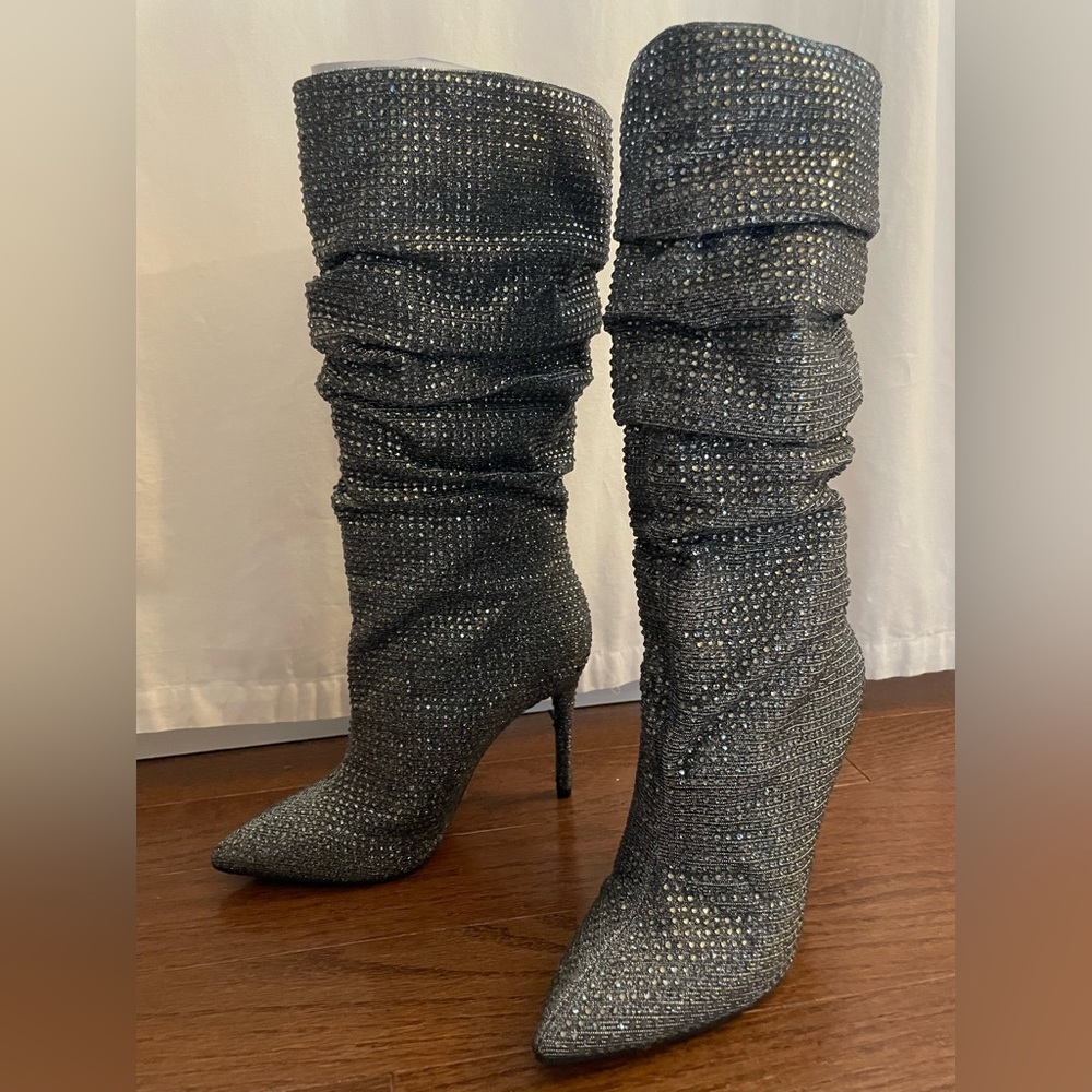 BNIB Jessica Simpson Mid Scrunch Sparkle Boots
